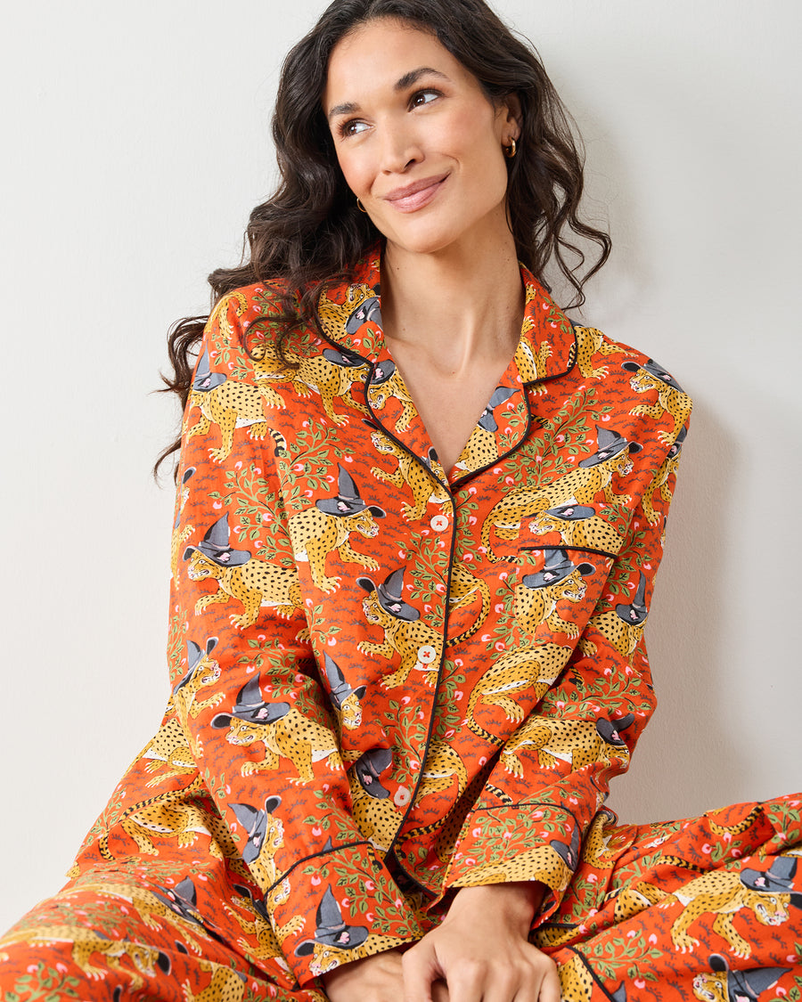Witchy Bagheera - Long PJ Set - Pumpkin Spice - Printfresh