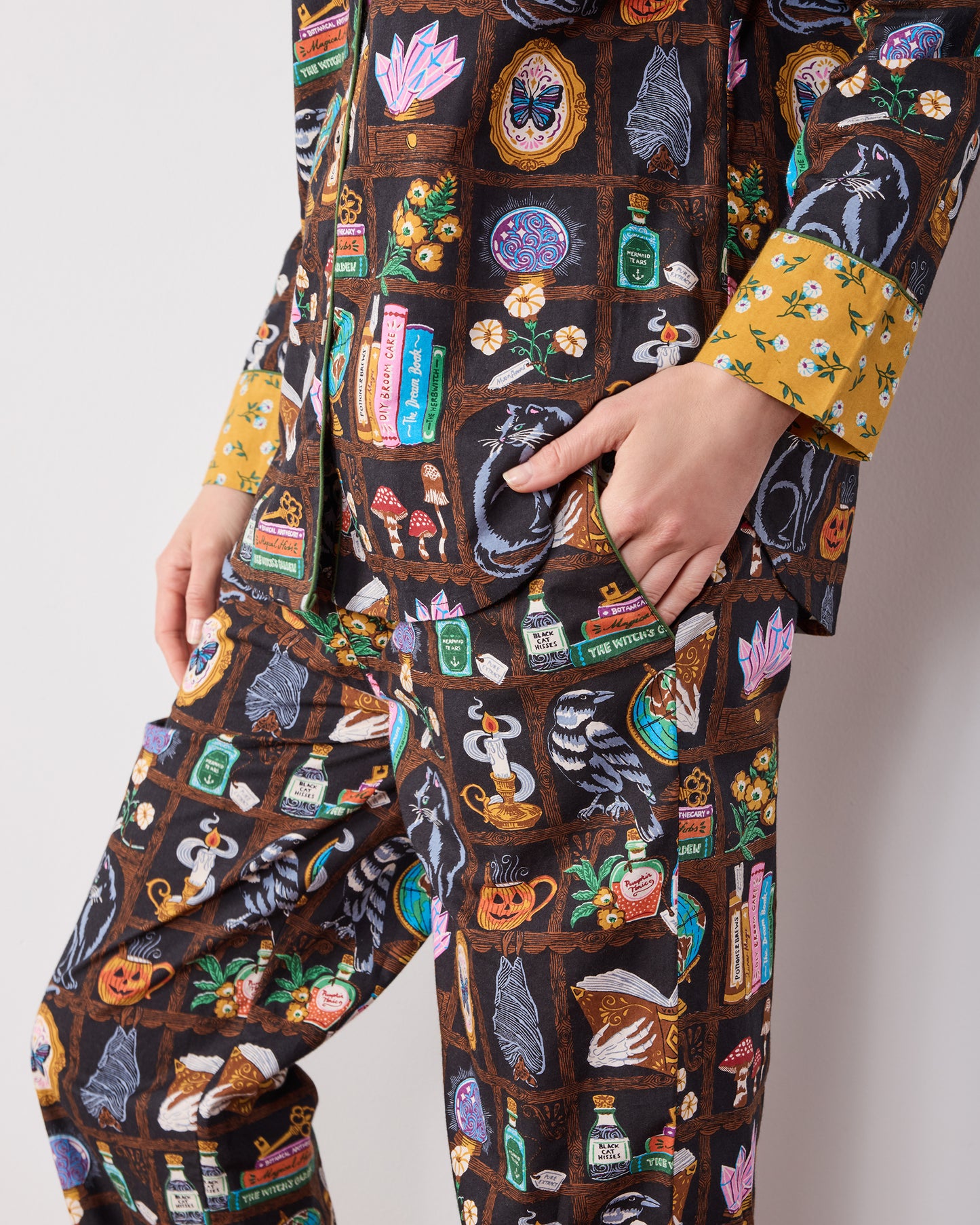 Enchanted Study - Petite Long PJ Set - Obsidian