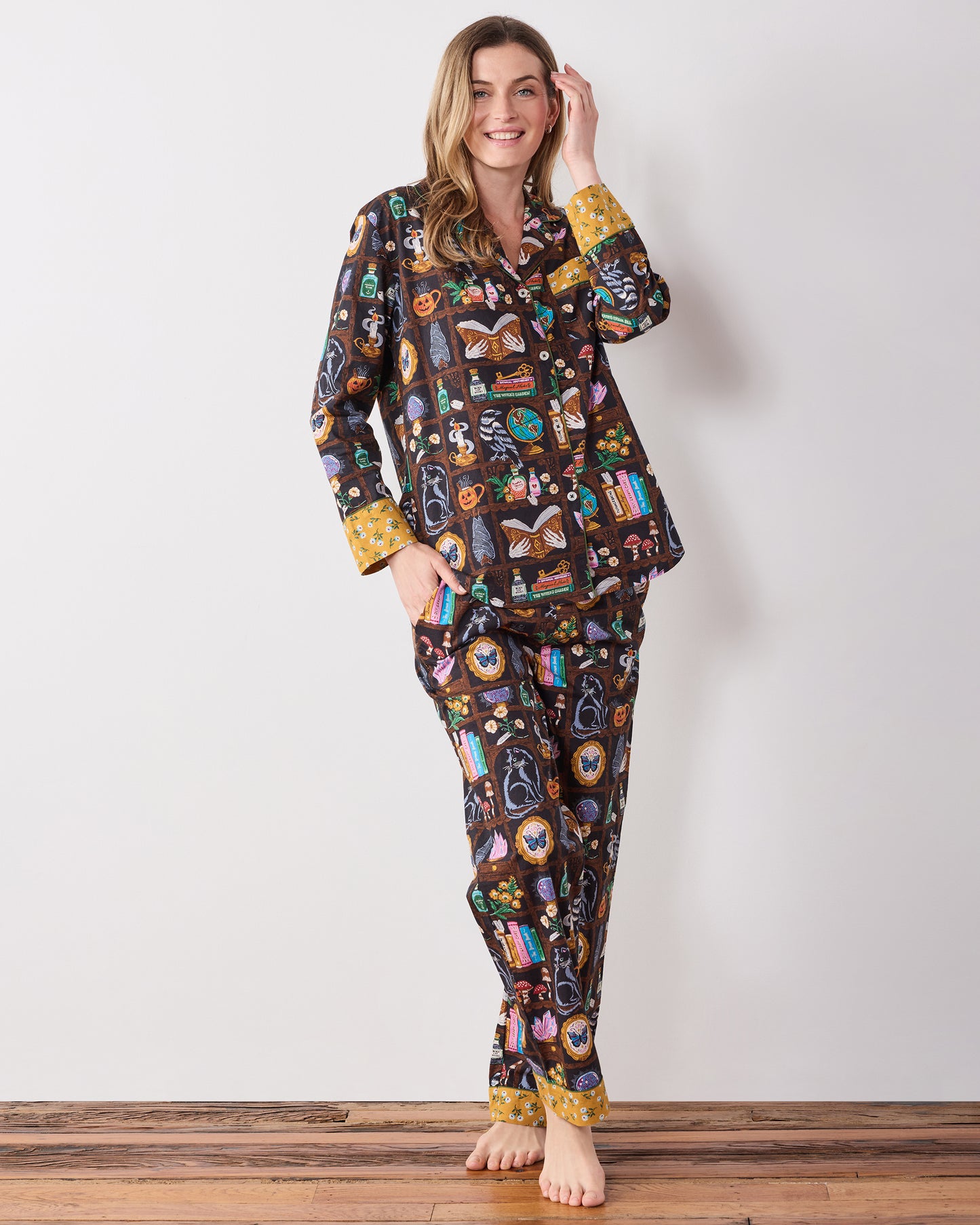 Enchanted Study - Tall Long PJ Set - Obsidian