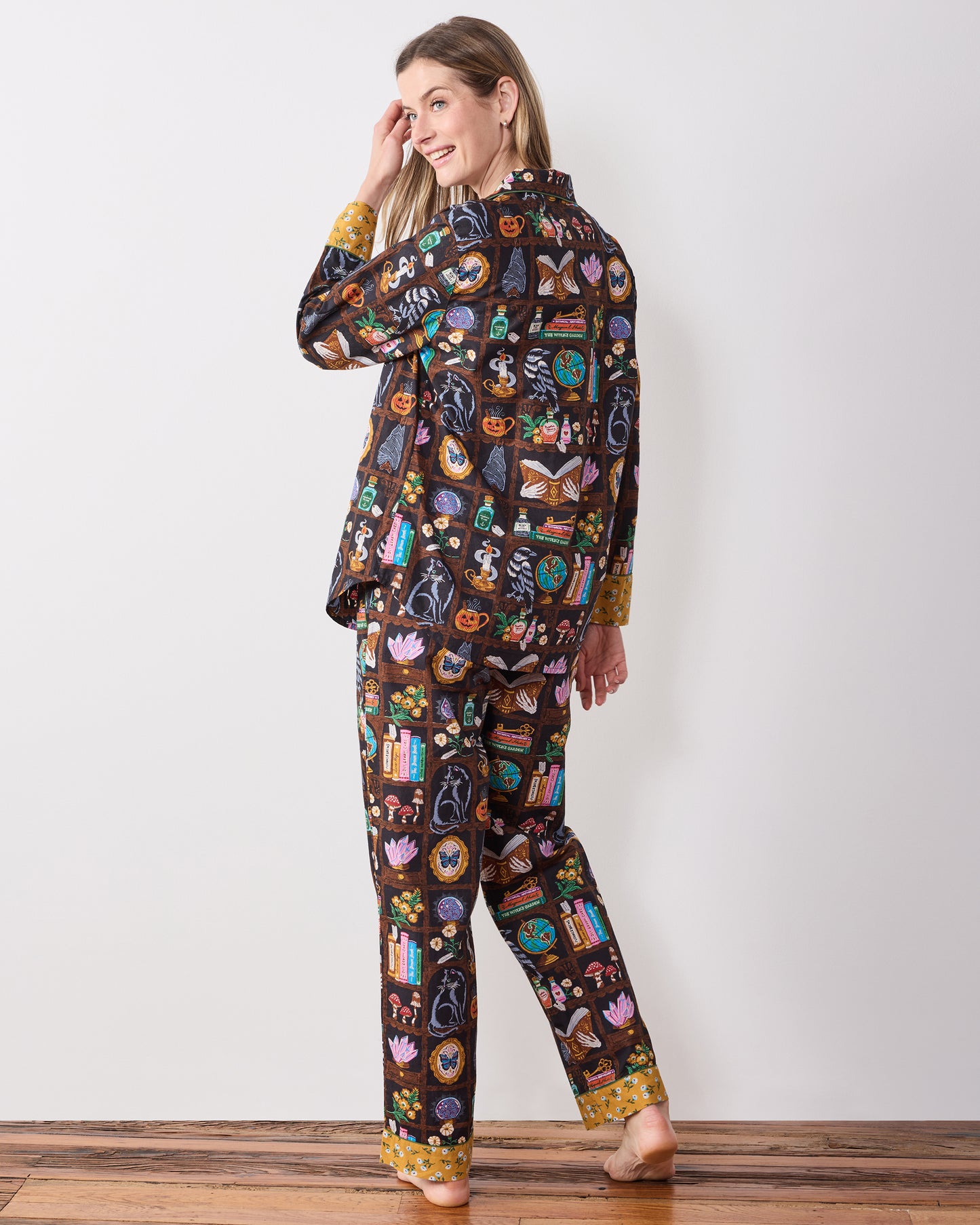 Enchanted Study - Petite Long PJ Set - Obsidian