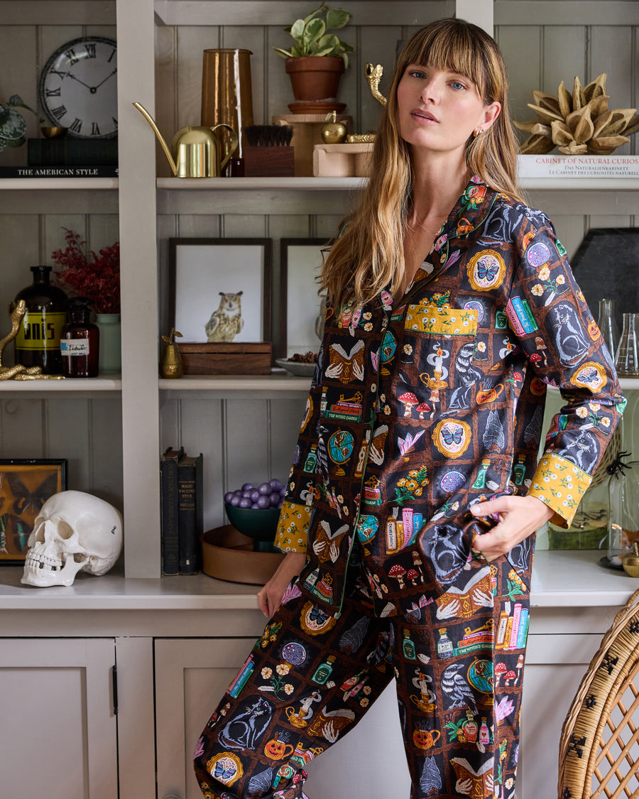 Enchanted Study - Tall Long PJ Set - Obsidian
