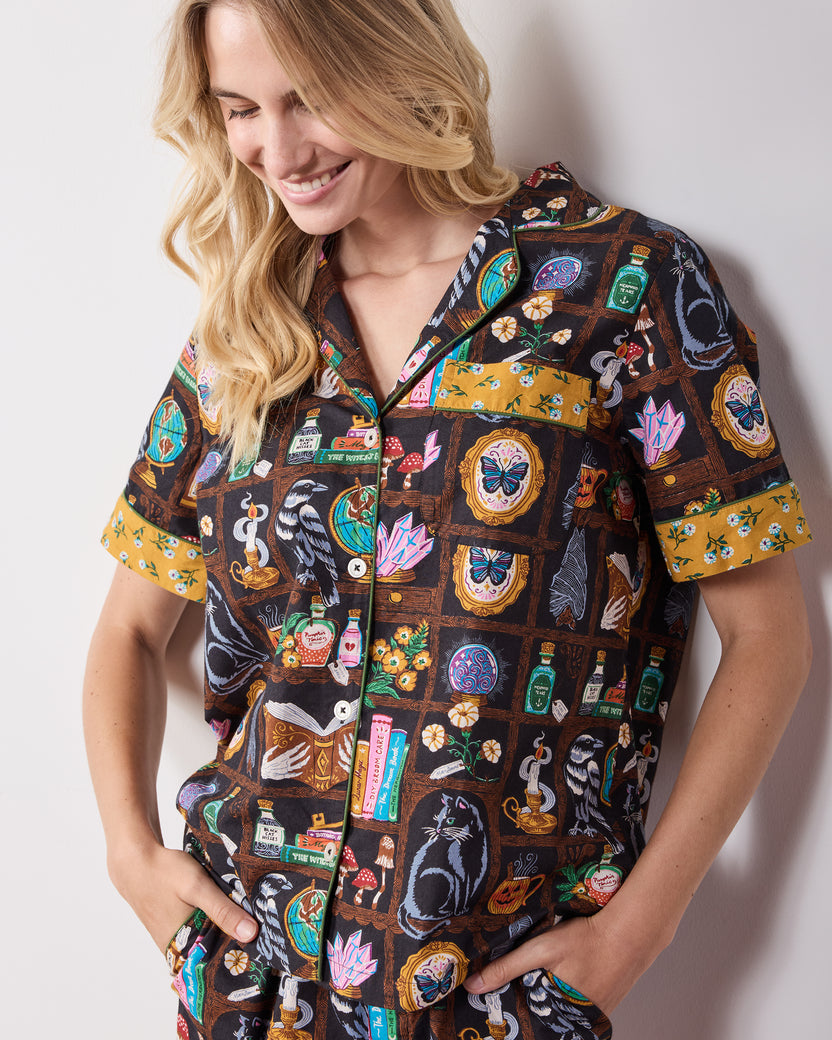 Enchanted Study - Short PJ Set - Obsidian