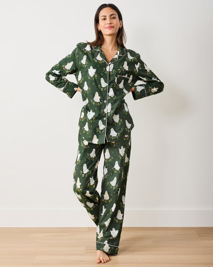 Gardening Ghosts - Petite Long PJ Set - Overgrown Moss