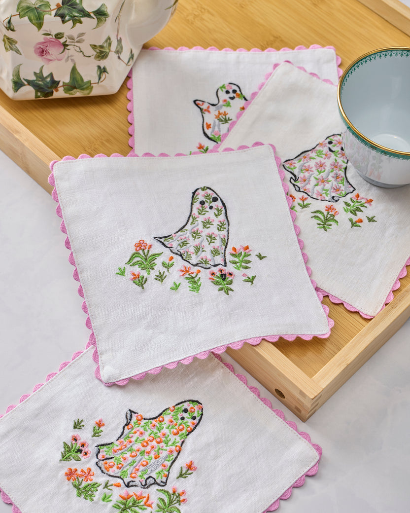 Gardening Ghosts - Cocktail Napkins Set of 4 - Overgrown Moss