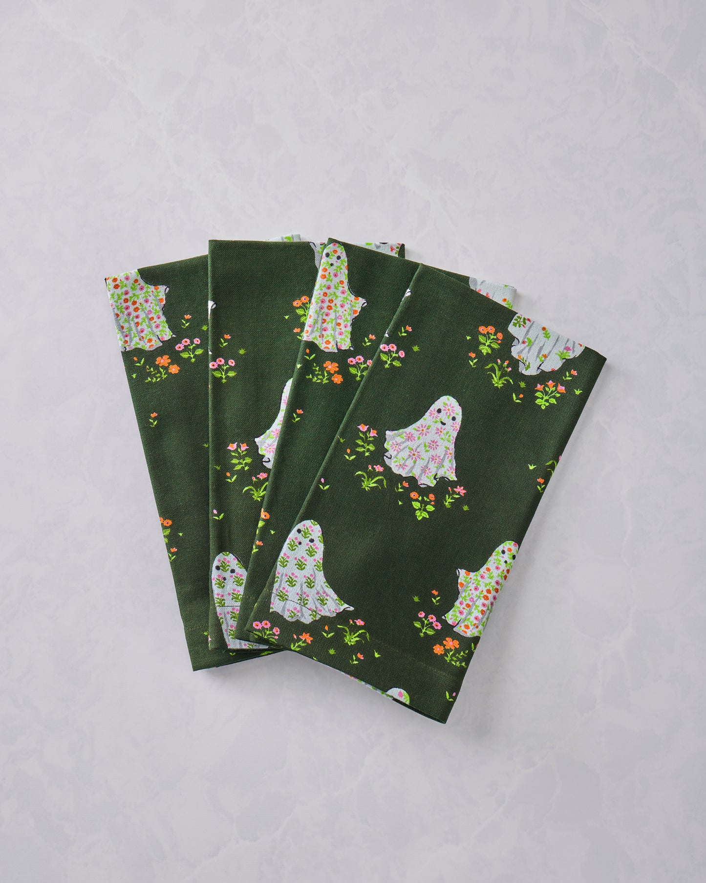 Gardening Ghosts - Dinner Napkins Set of 4 - Overgrown Moss