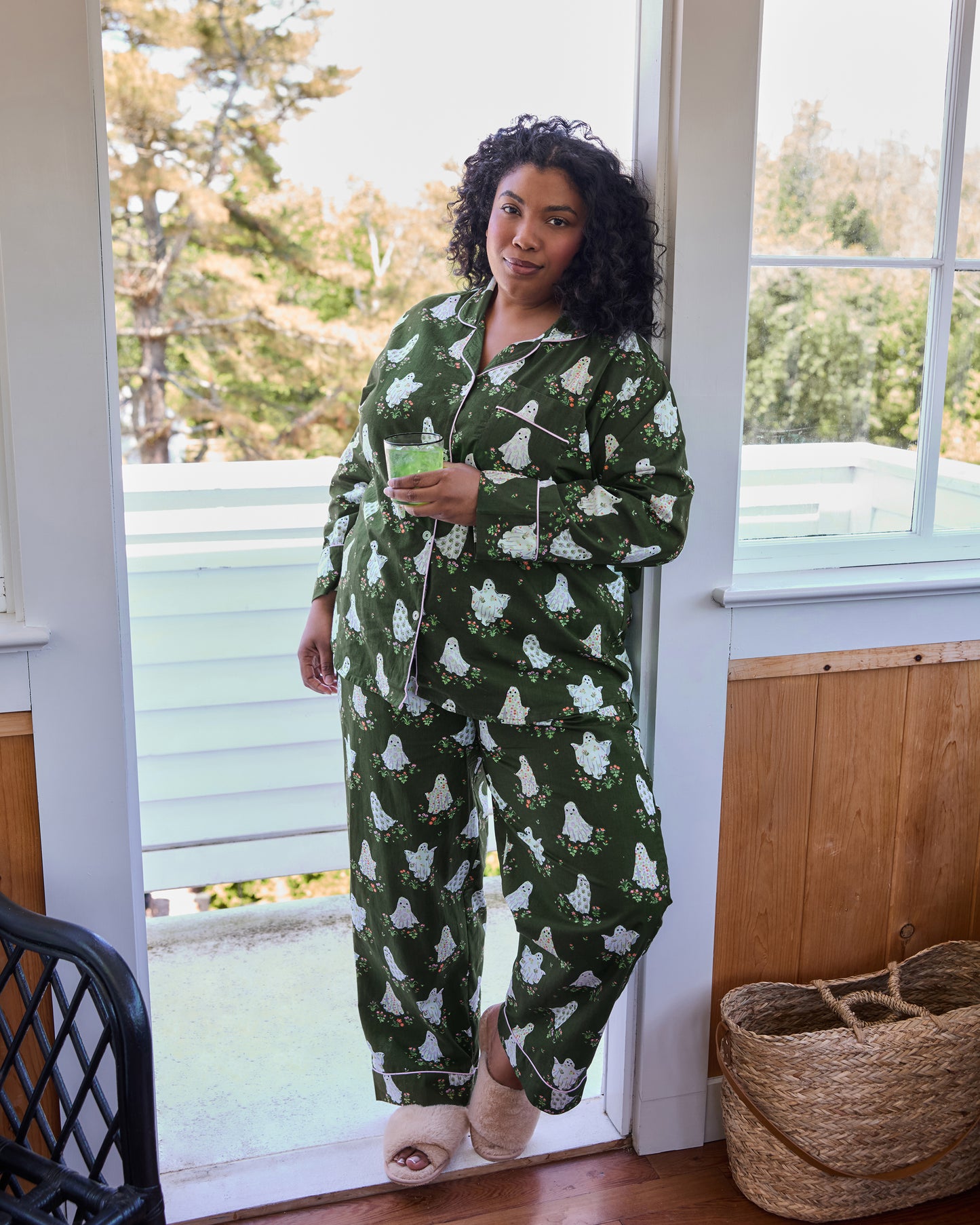 Gardening Ghosts - Petite Long PJ Set - Overgrown Moss