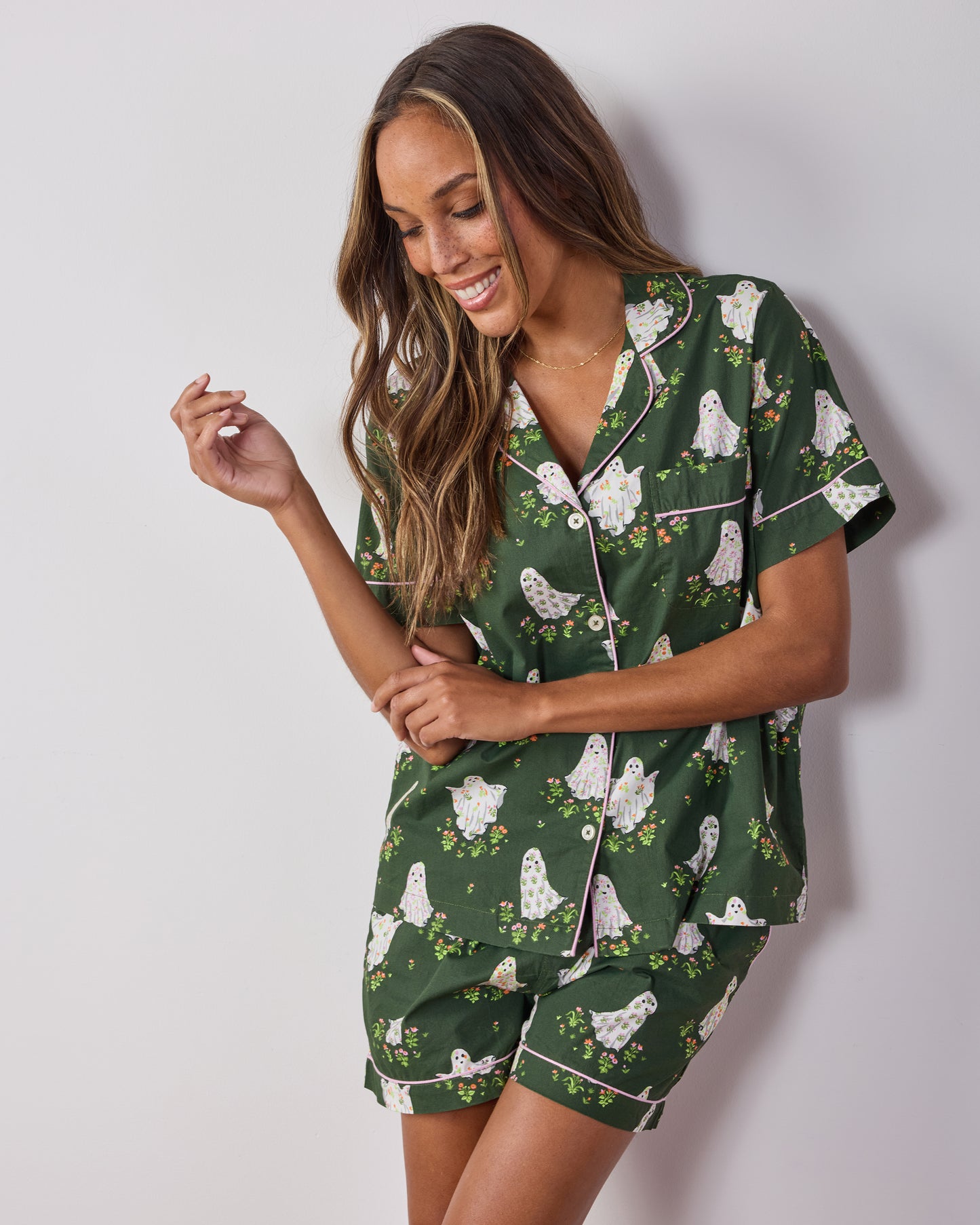 Gardening Ghosts - Short PJ Set - Overgrown Moss
