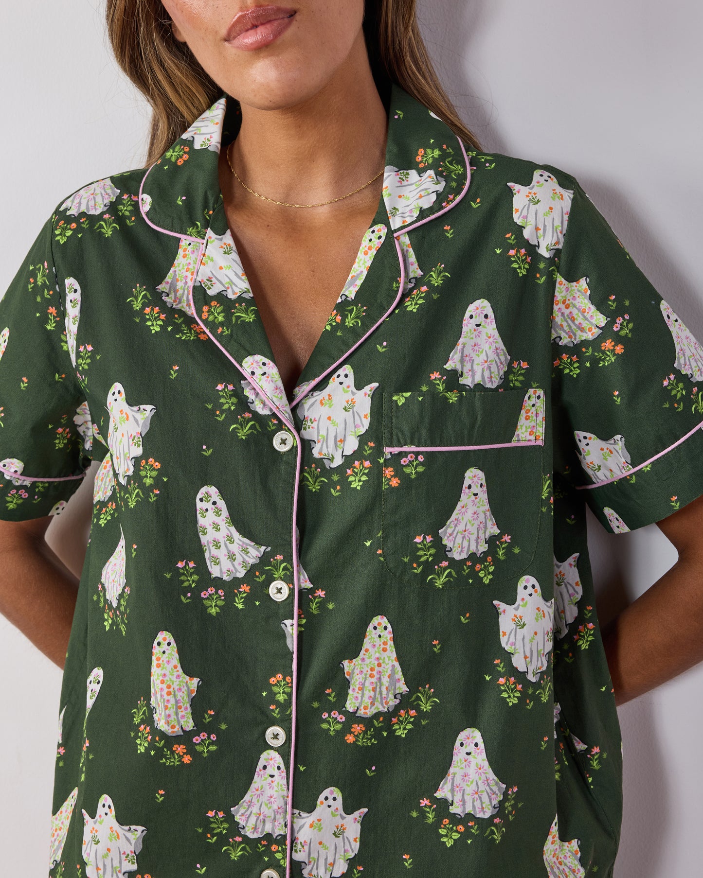 Gardening Ghosts - Short PJ Set - Overgrown Moss