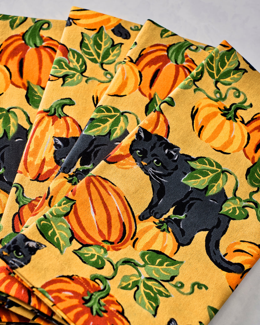 Pumpkin Prowl - Dinner Napkins Set of 4 - Salted Caramel