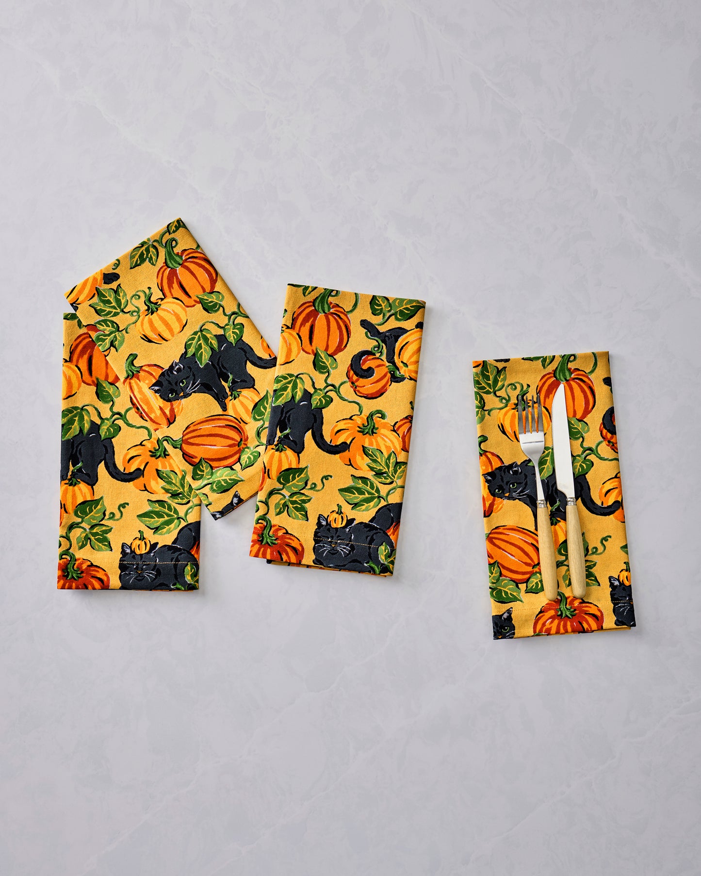 Pumpkin Prowl - Dinner Napkins Set of 4 - Salted Caramel