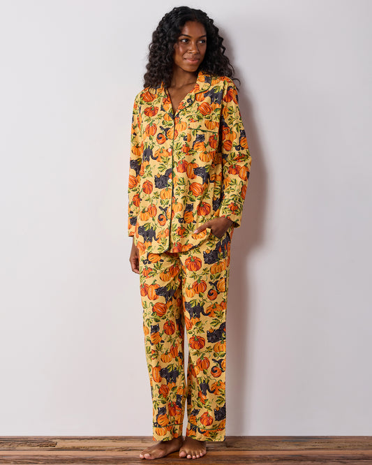 Pumpkin Prowl - Tall Long PJ Set - Salted Caramel
