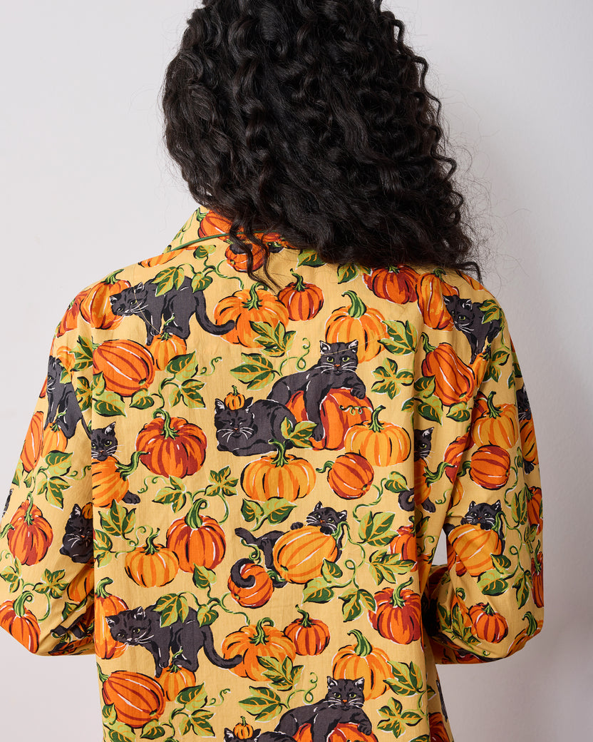 Pumpkin Prowl - Petite Long PJ Set - Salted Caramel