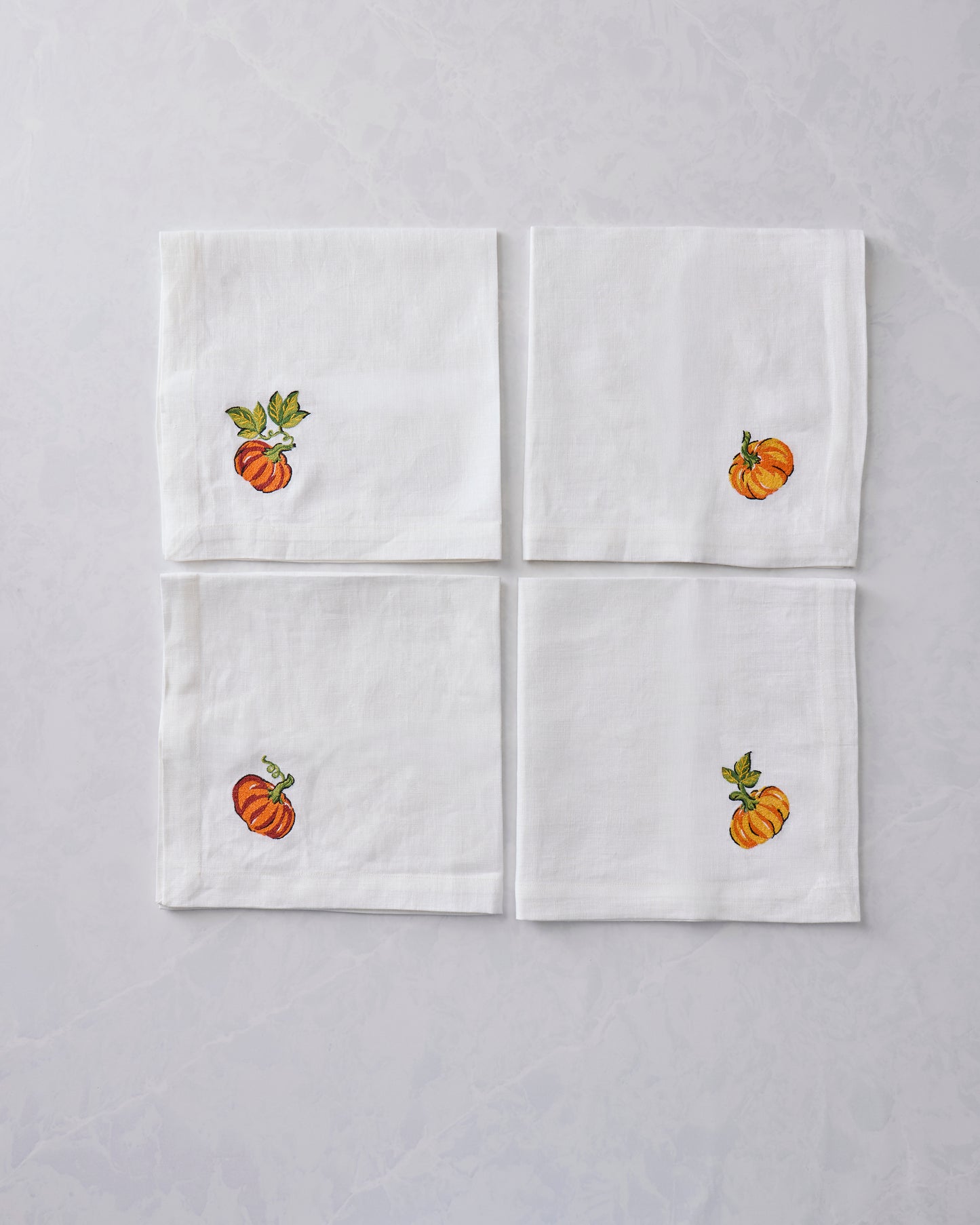 Pumpkin Prowl - Oversized Linen Napkins Set of 4 - Salted Caramel