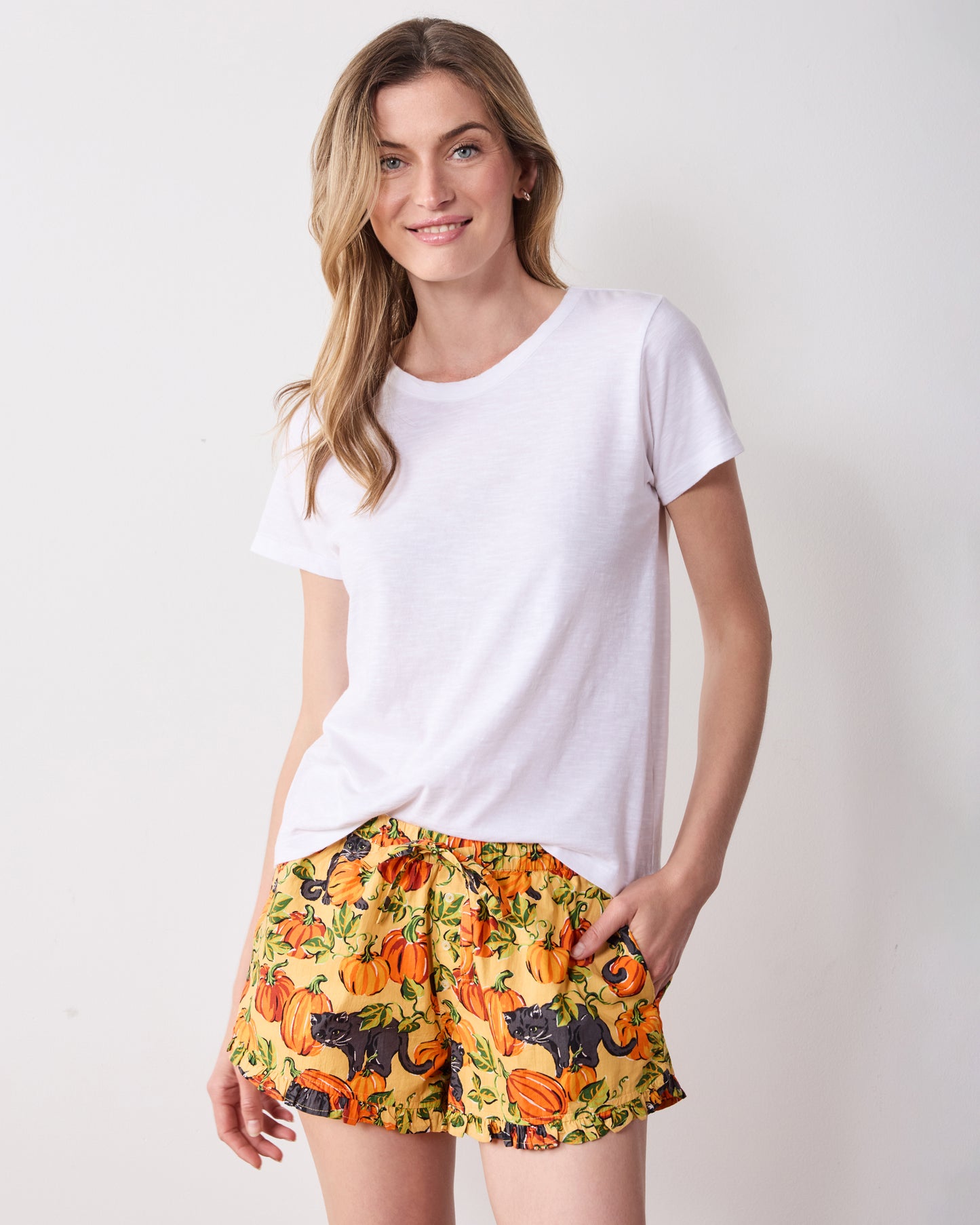 Pumpkin Prowl - Ruffle Shorts - Salted Caramel