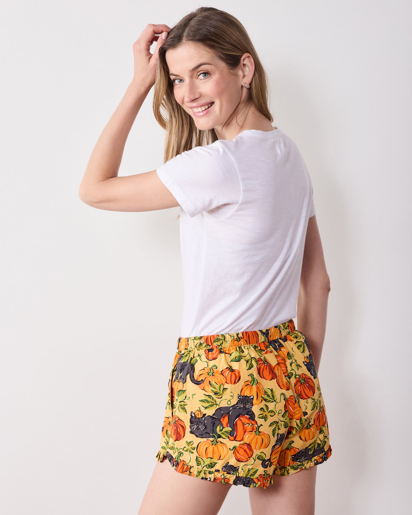 Pumpkin Prowl - Ruffle Shorts - Salted Caramel