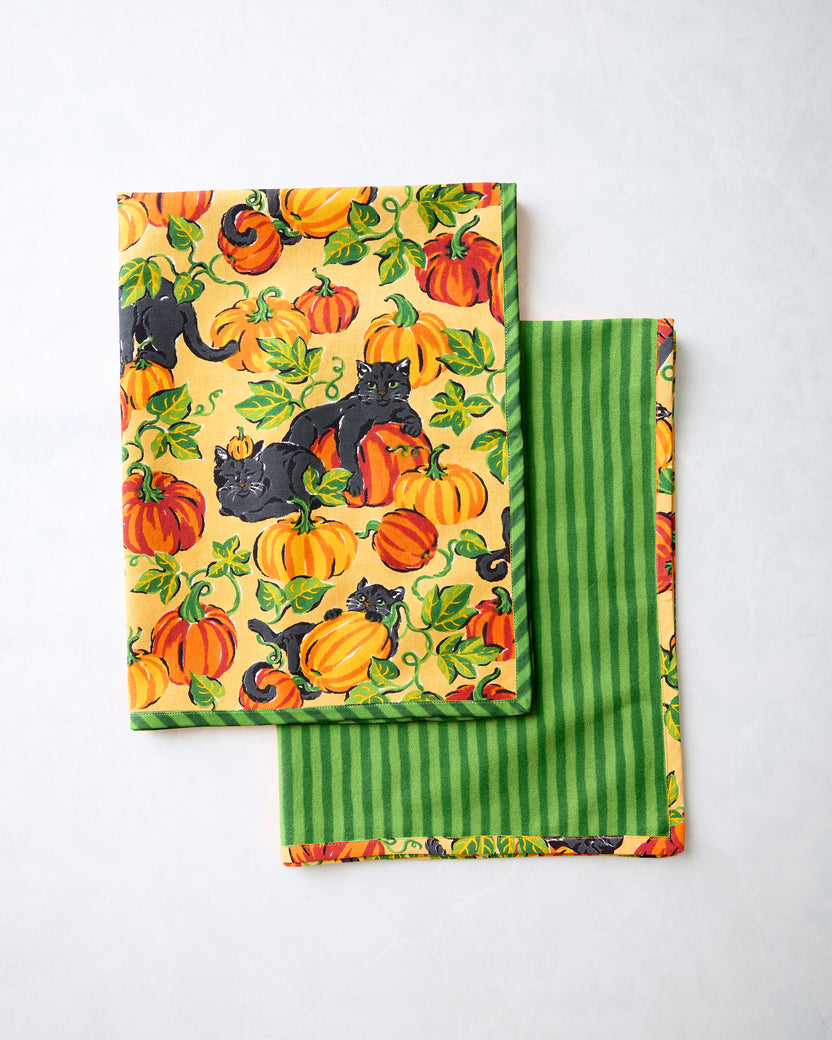 Pumpkin Prowl - Set of 2 Tea Towels - Salted Caramel