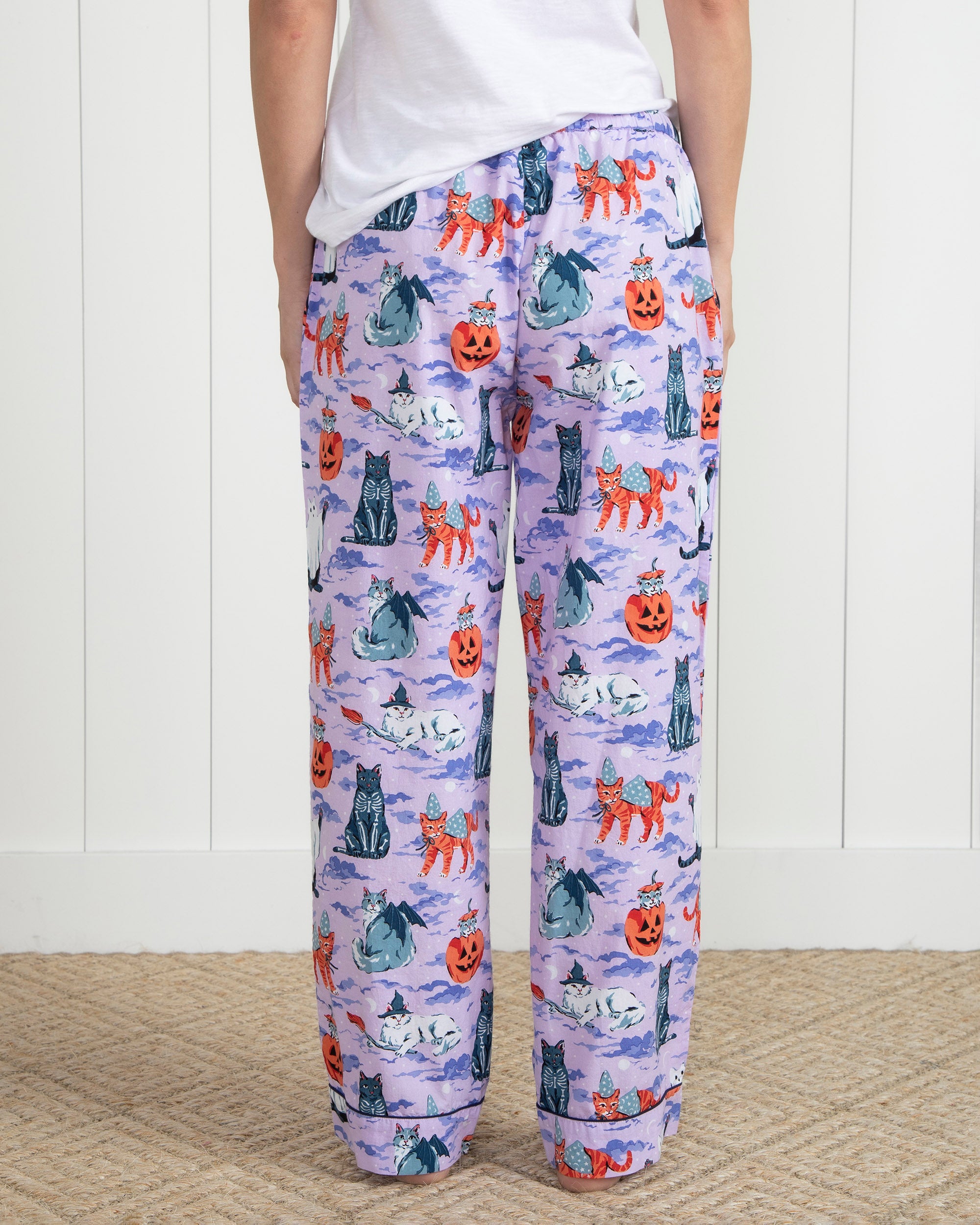 Halloween House Cats - Pajama Pants - Lavender - Printfresh