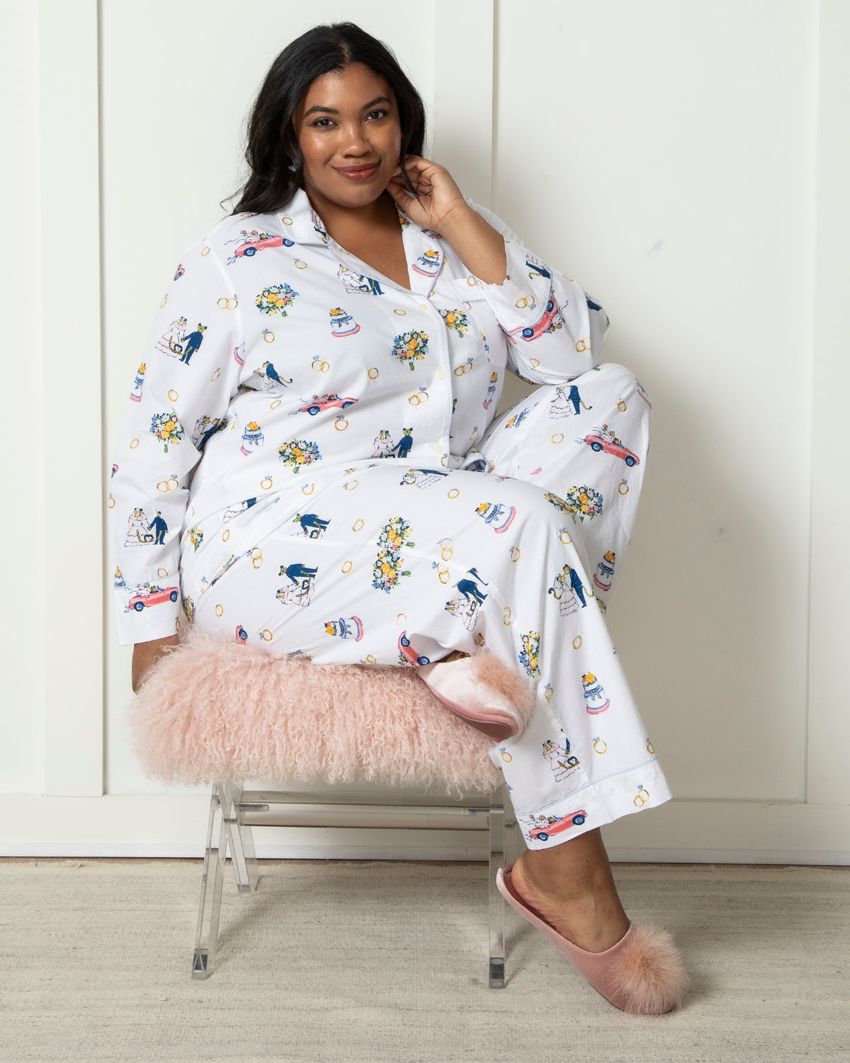 Happily Ever After Petite Long PJ Set Cloud