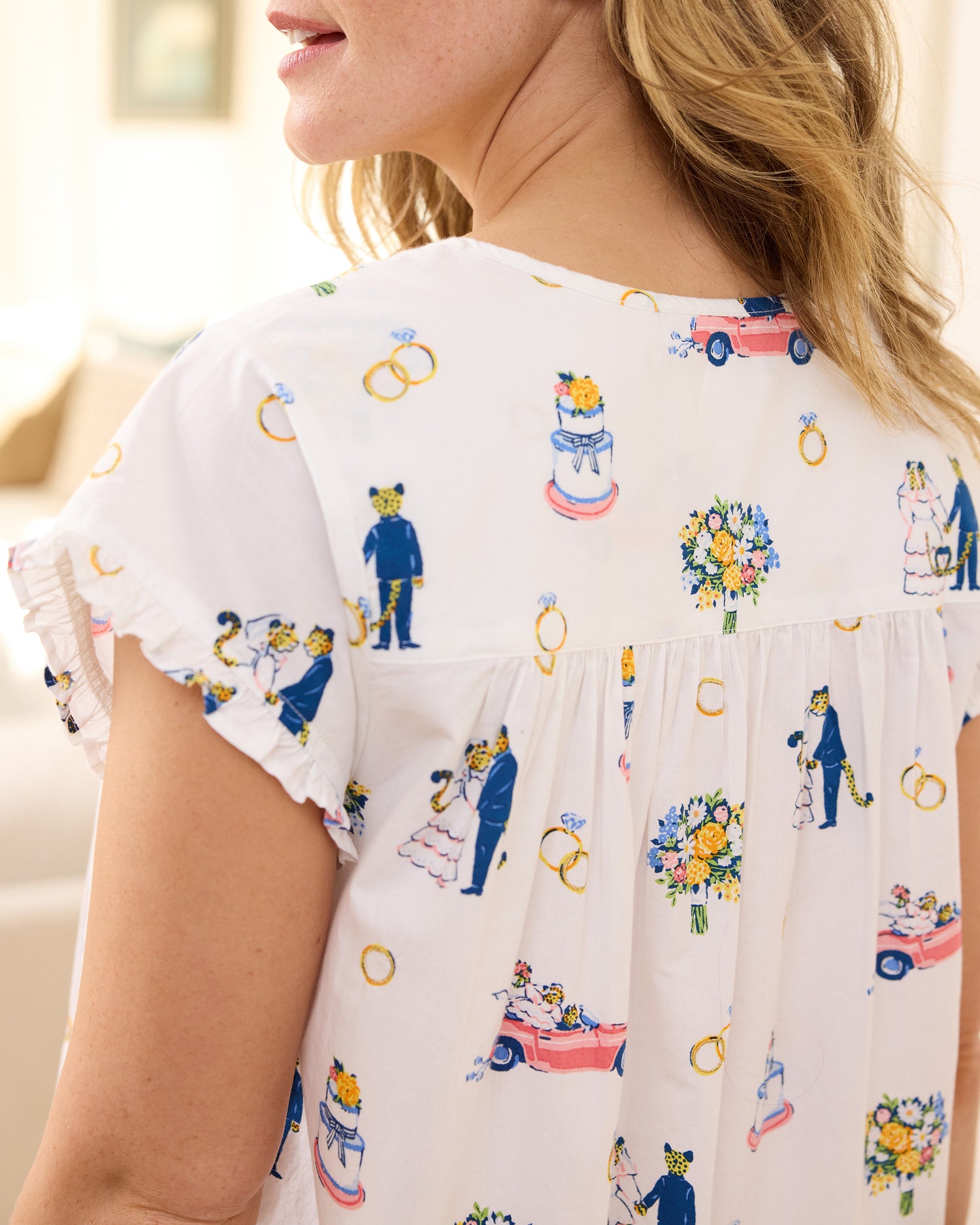 Happily Ever After - Pintuck Nightgown - Cloud - Printfresh