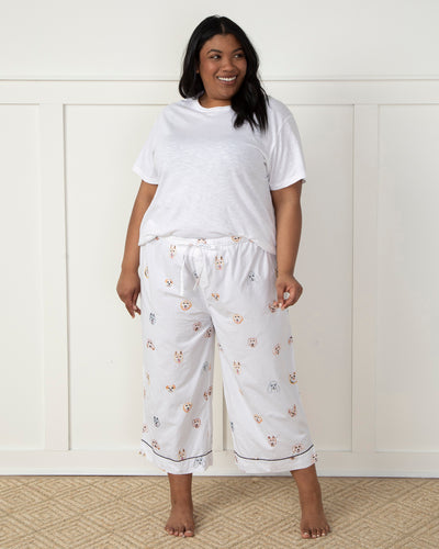 Moon & Cloud Motif Sleepwear Pajama Long Pants
