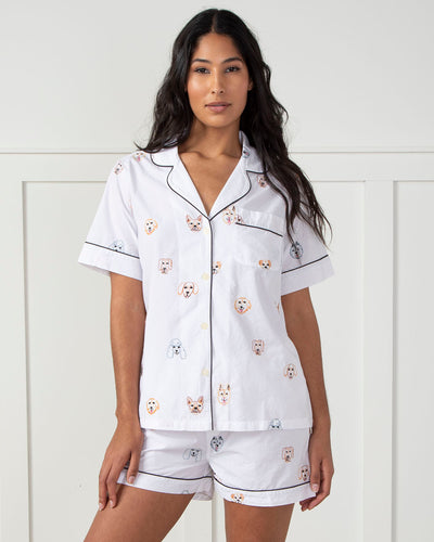 Pajama Camisole Top and Shorts - Light beige - Ladies