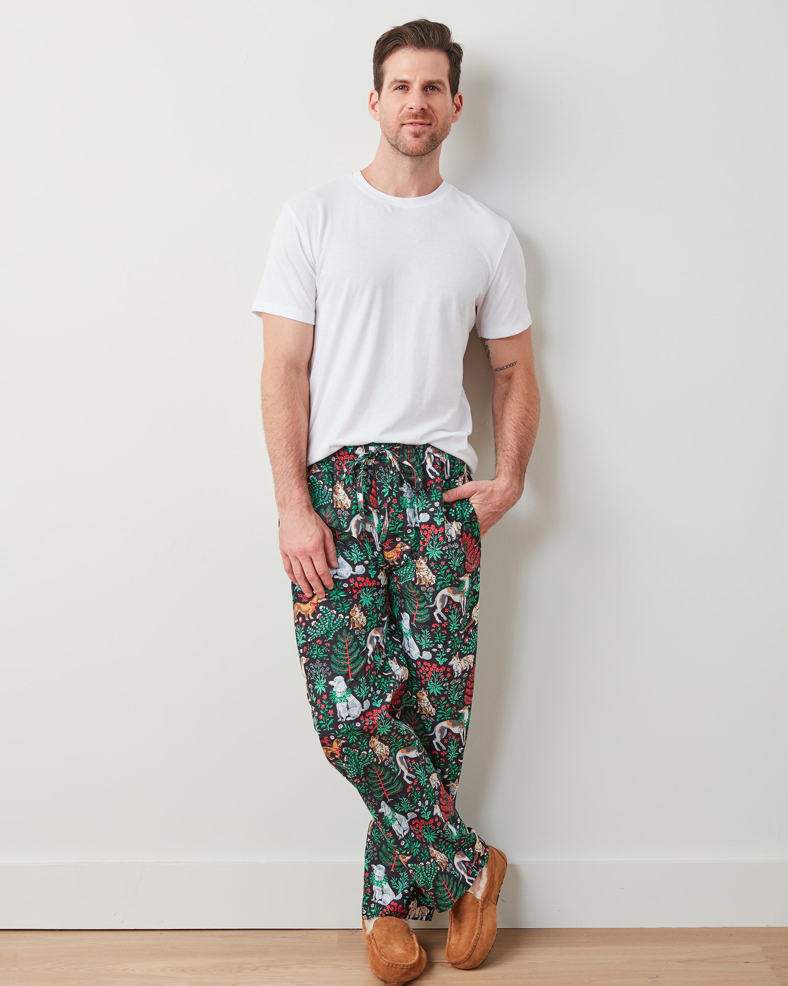 Happy Howlidays - Men's PJ Pants - Ink - Printfresh