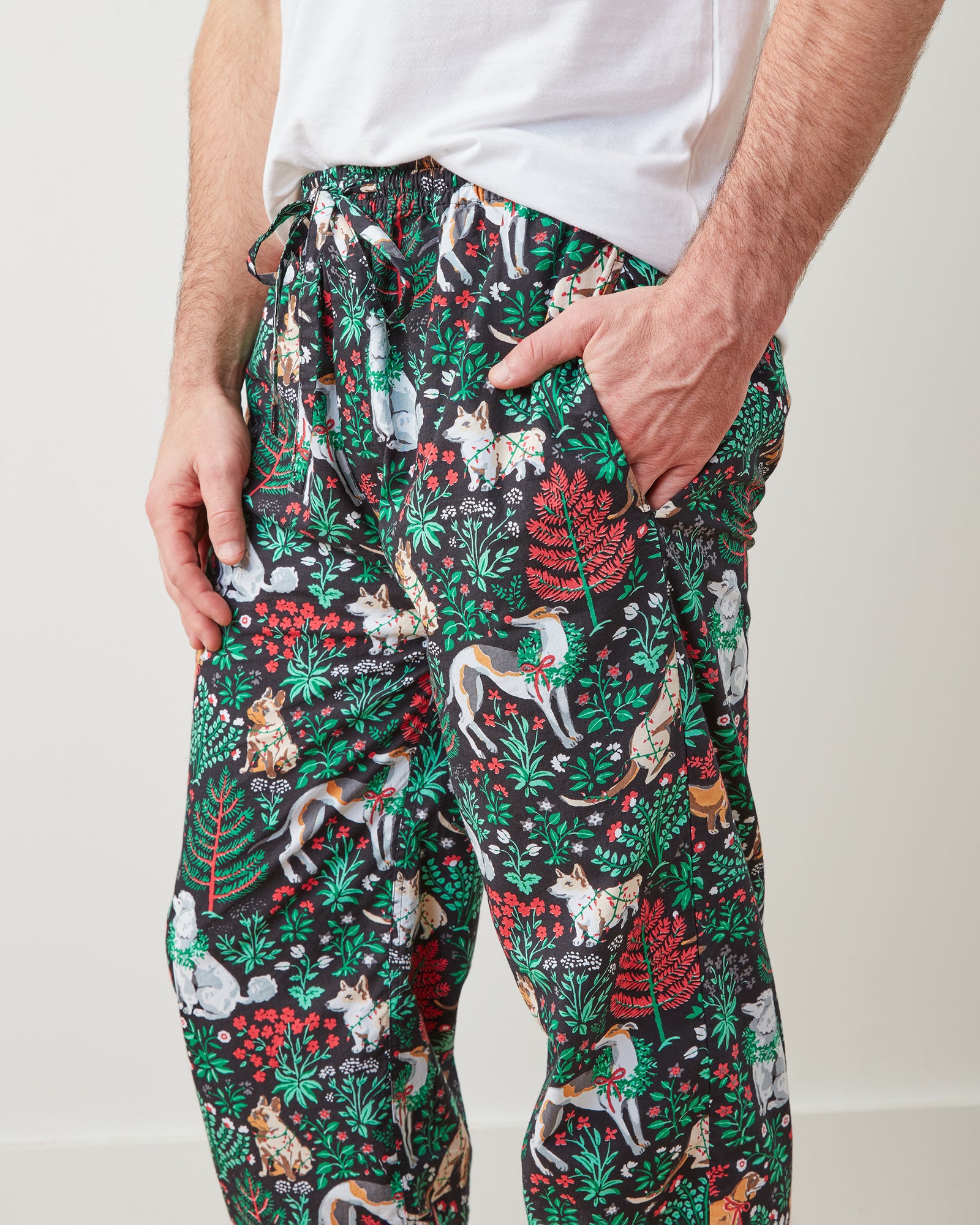 Happy Howlidays - Men's PJ Pants - Ink - Printfresh