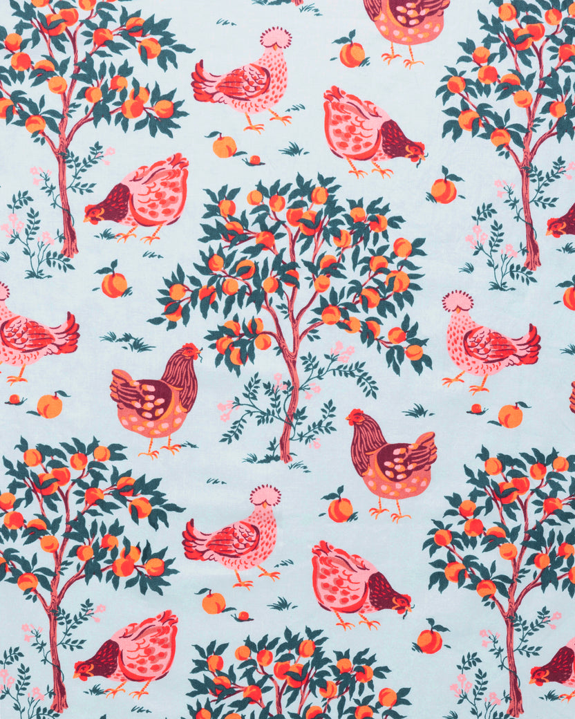 Hen House - Kids PJ Set - Soft Blue - Printfresh