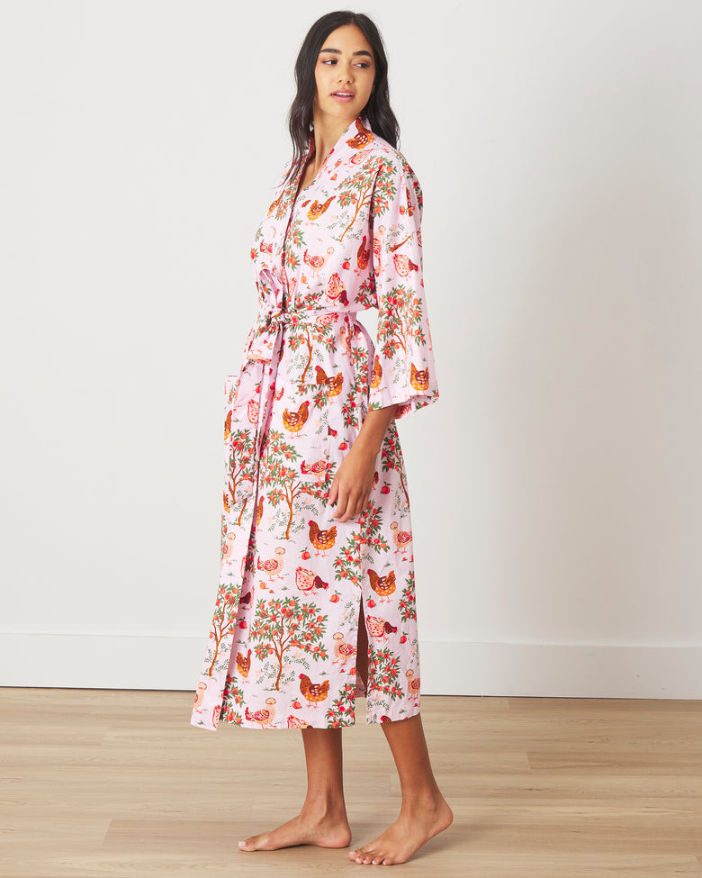 Pink And Red Robe Hen House - Robe - Ballet Pink – Printfresh