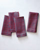 Chunky Painted Stripe - Set Of 4 Dinner Napkins - Ruby Jade - Printfresh