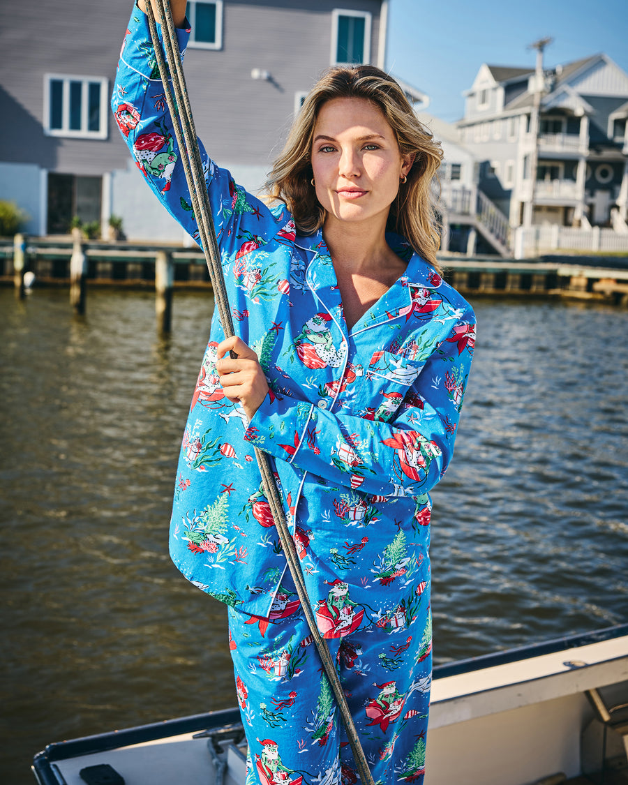 Merry Mermen - Tall Long PJ Set - Dolphin Tail
