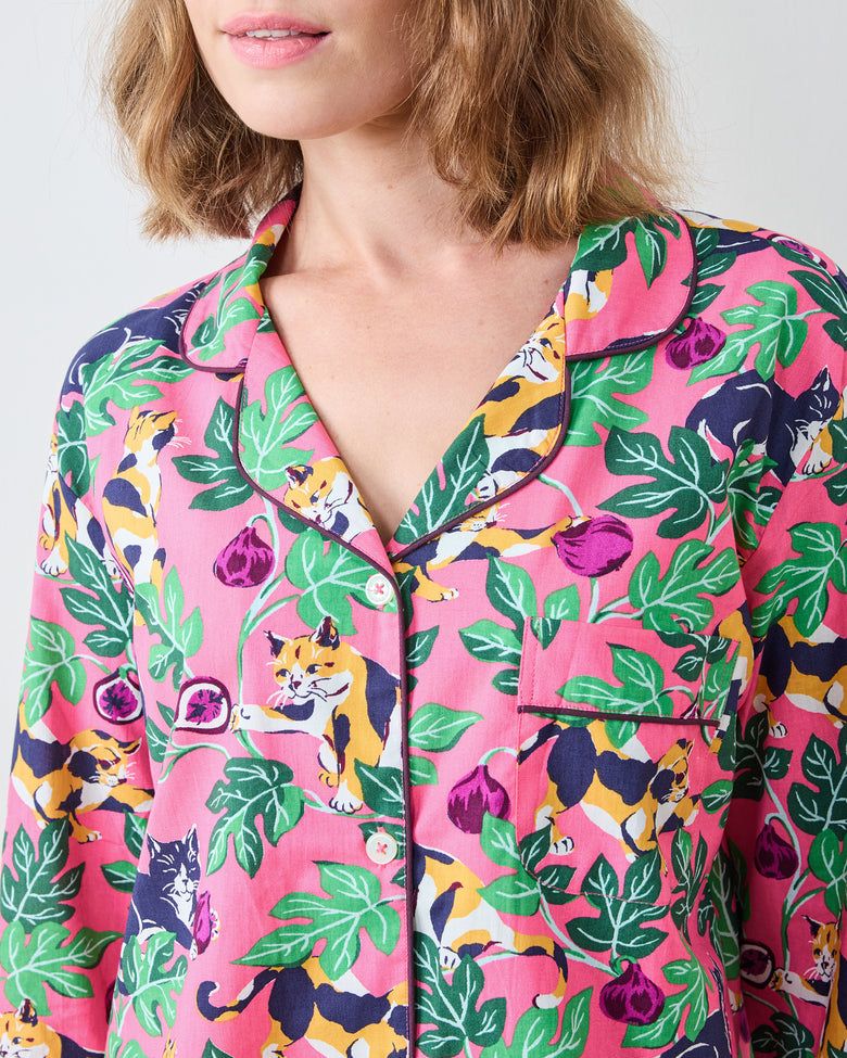 Figs & Felines -  Short PJ Set - Sweet Pink - Printfresh