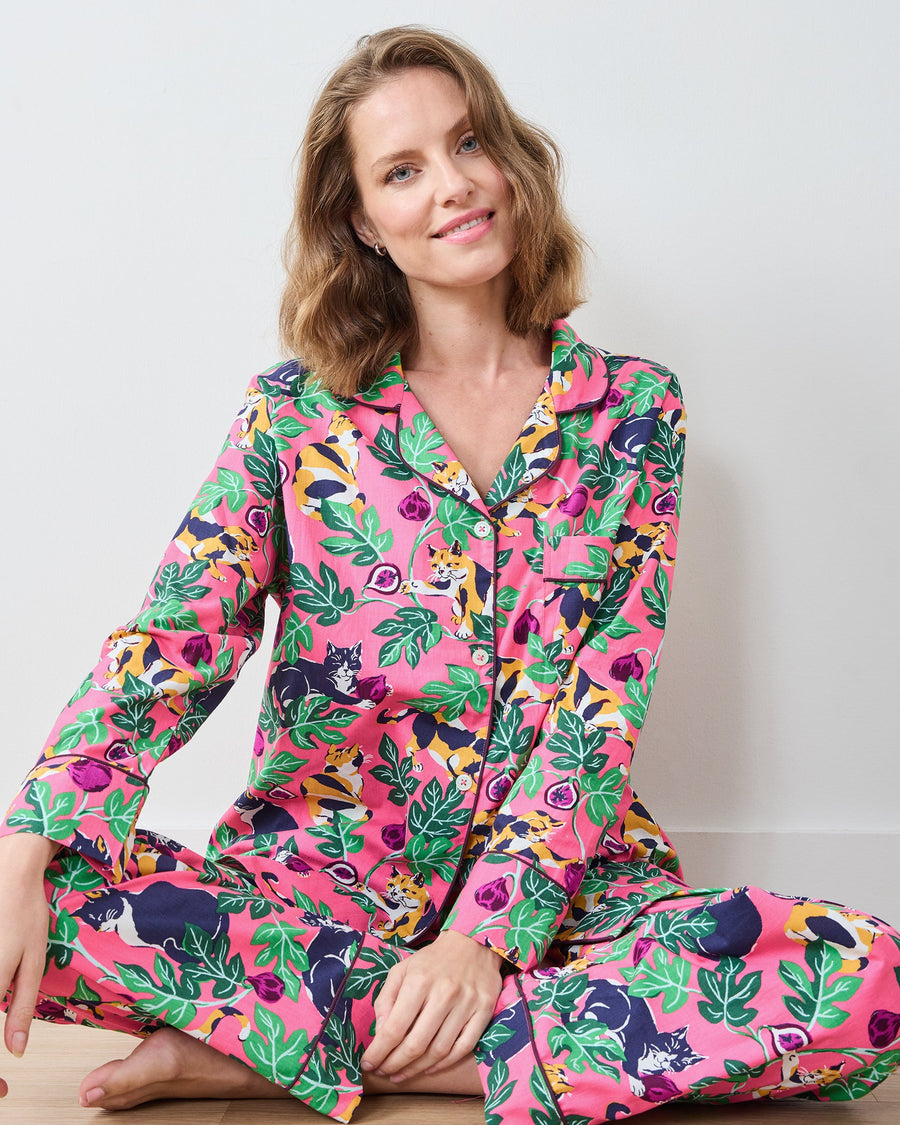 Figs & Felines -  Short PJ Set - Sweet Pink - Printfresh