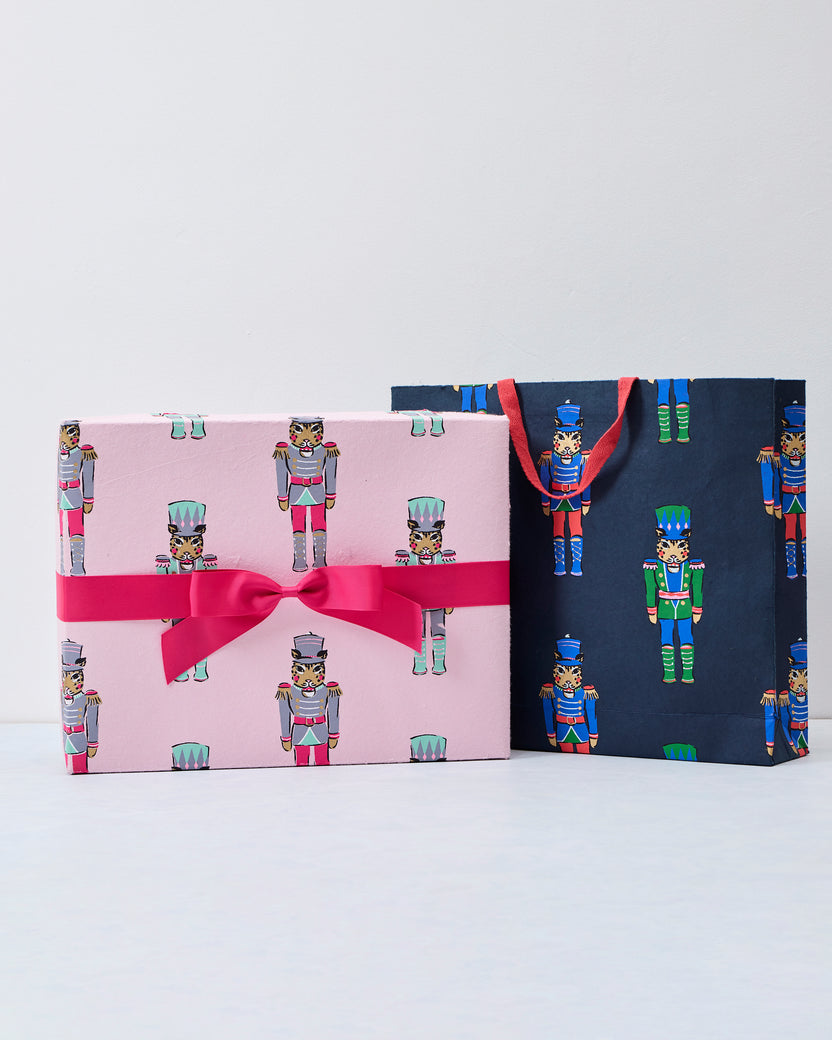 Leopard Nutcracker - Gift Bag & Box Bundle - Multi - Printfresh