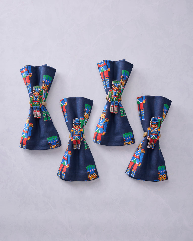 Leopard Nutcracker Tablescape Bundle - Navy - Printfresh