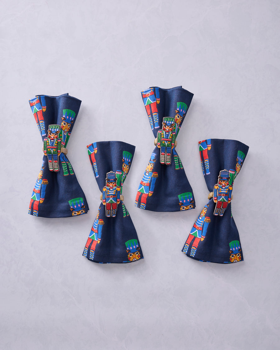 Leopard Nutcracker Tablescape Bundle - Navy - Printfresh