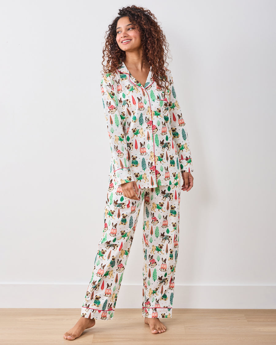 Sweater Weather -  Long PJ Set - Cloud - Printfresh