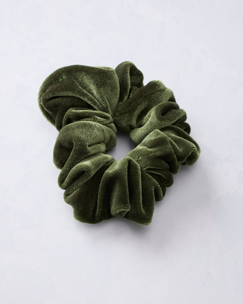 Green - Mini Velvet Scrunchie - Printfresh