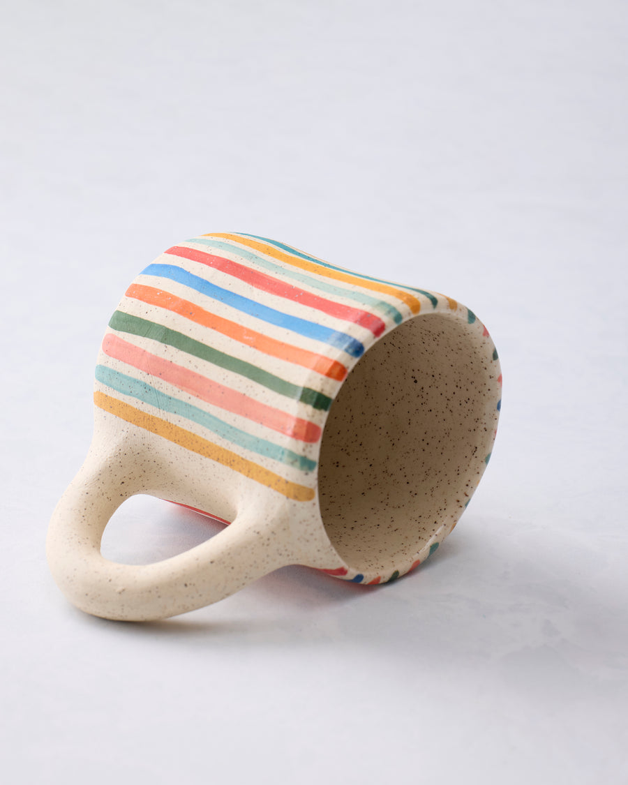 Multi - Rainbow Striped Mug - Melville Ceramics - Printfresh