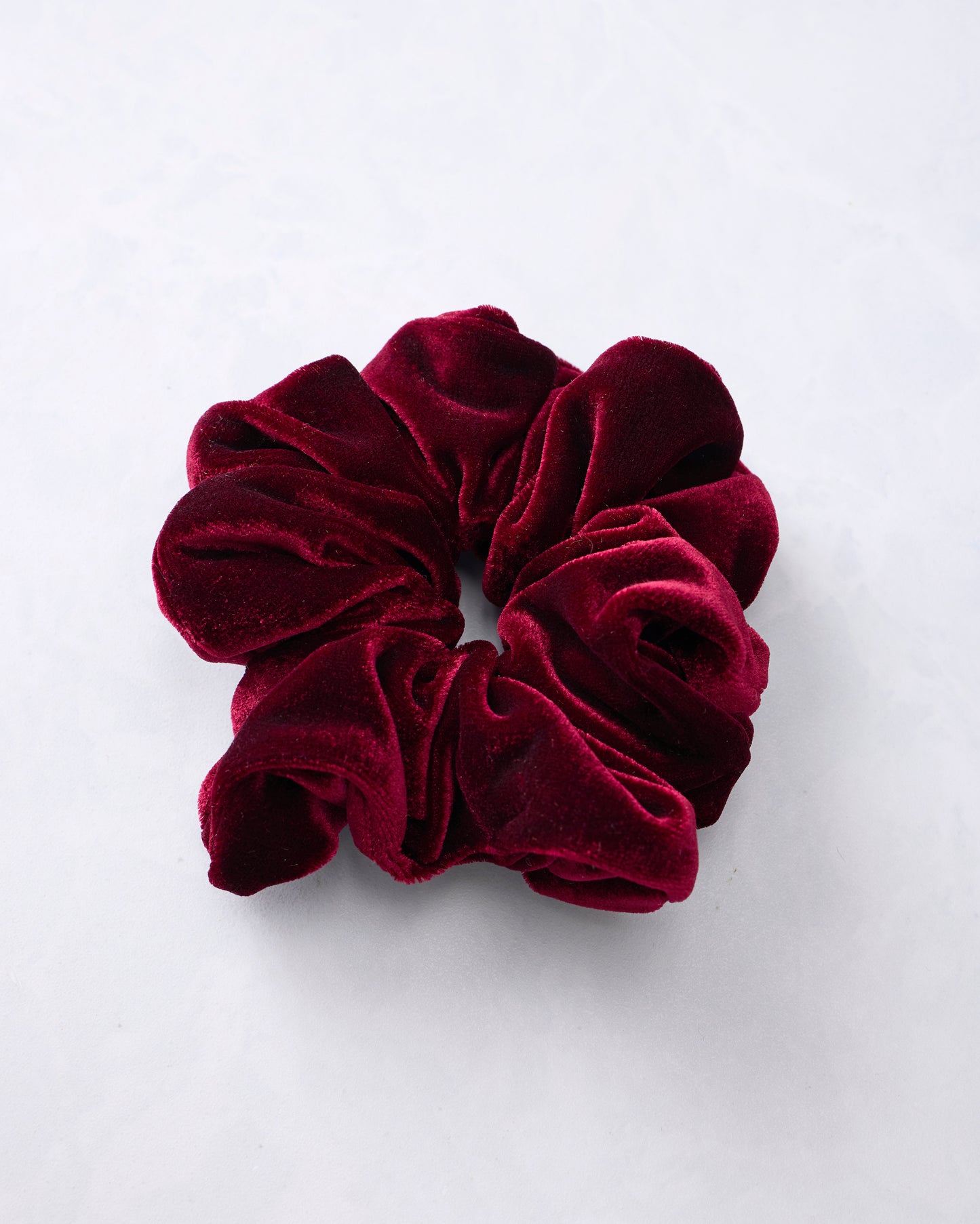 Red - Dark Red Velvet Scrunchie - Stitched By Lexi - Printfresh