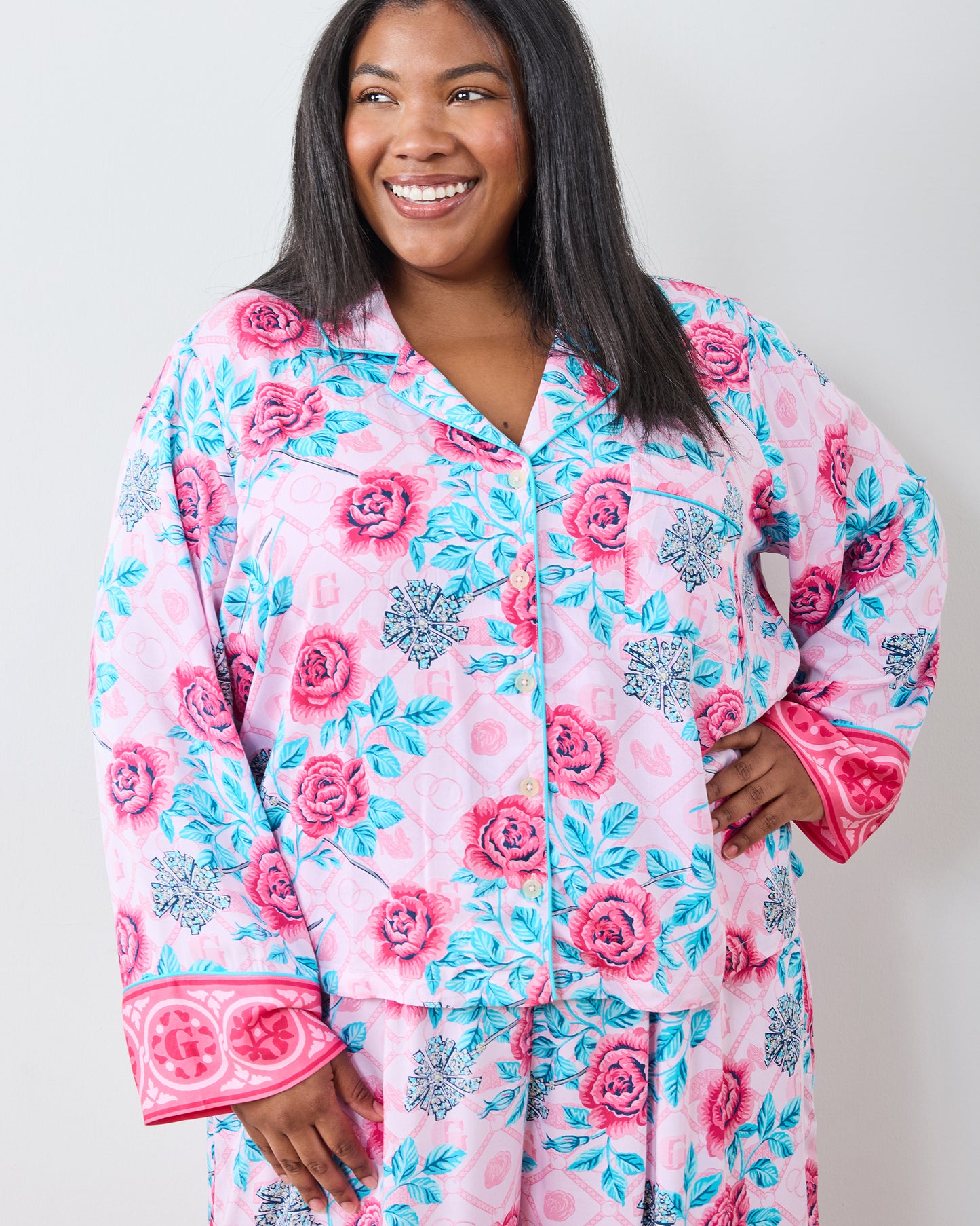 Glinda's Garden - Eco Satin Soho Set - Popular Pink - Printfresh