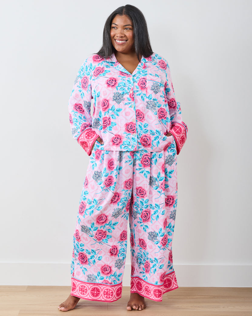 Glinda's Garden - Eco Satin Soho Set - Popular Pink - Printfresh