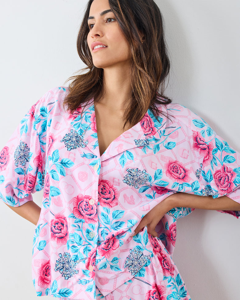 Glinda's Garden - Eco Satin Sweet Dreams Set - Popular Pink - Printfresh