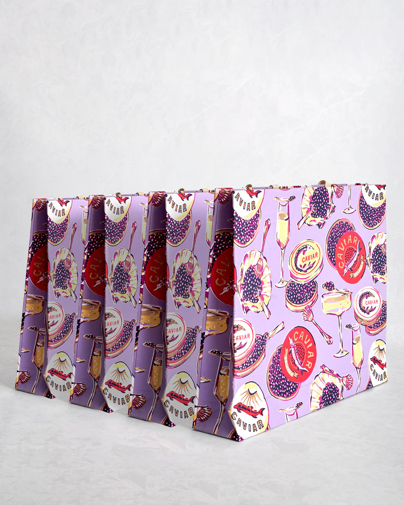 Champagne & Caviar - Set of 4 Handmade Gift Boxes - Lavender Spritz