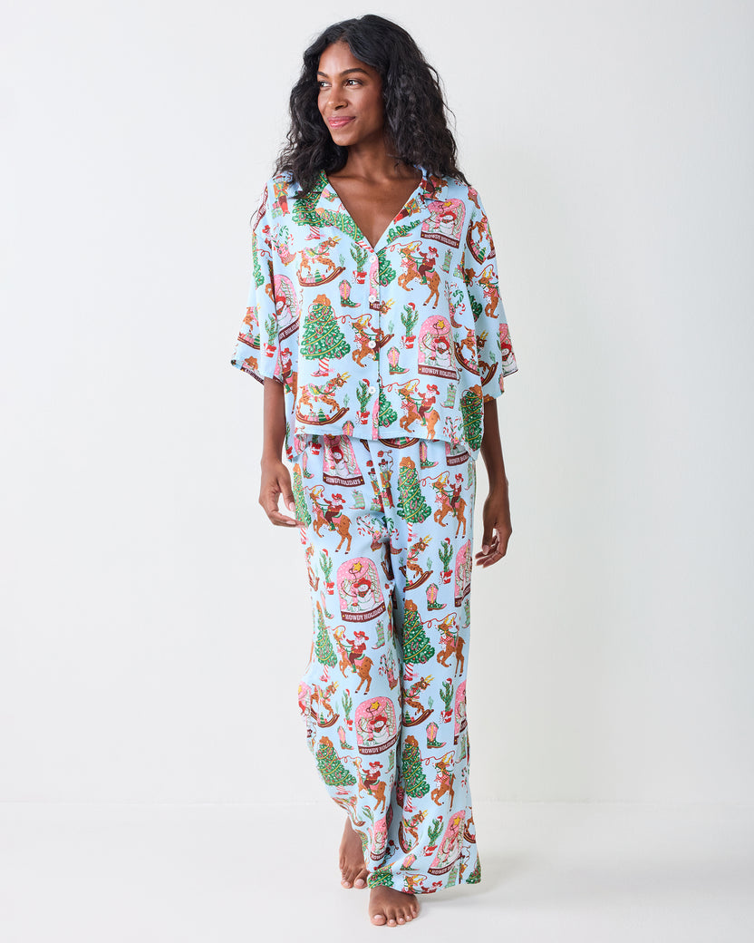 Cowboy Christmas - Eco Satin Wildest Dreams Set - Icicle
