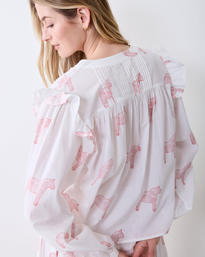 Dala Horse - Millie Set - Arctic Rose