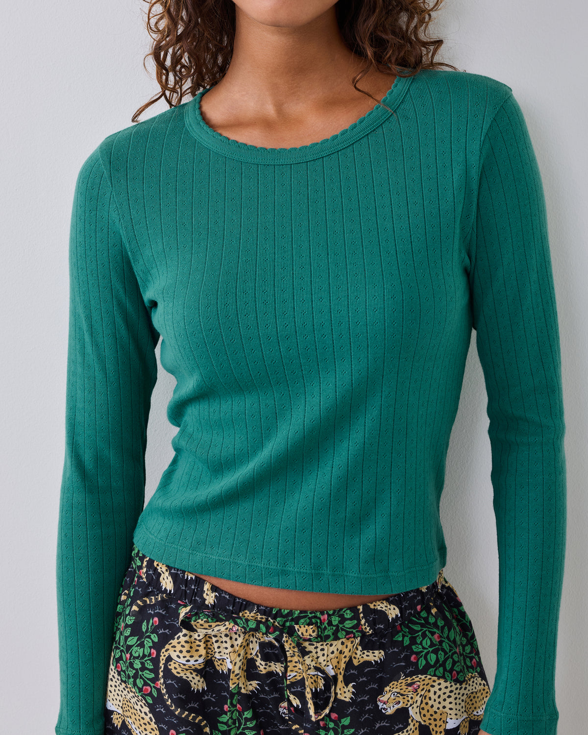 Evergreen - Pointelle Long Sleeve - Shirt