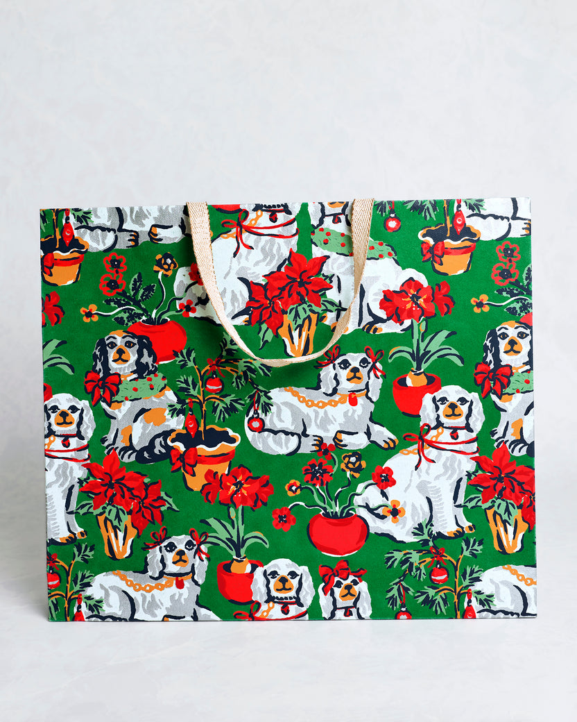 Good Dog Christmas - Paper Gift Bag - Evergreen