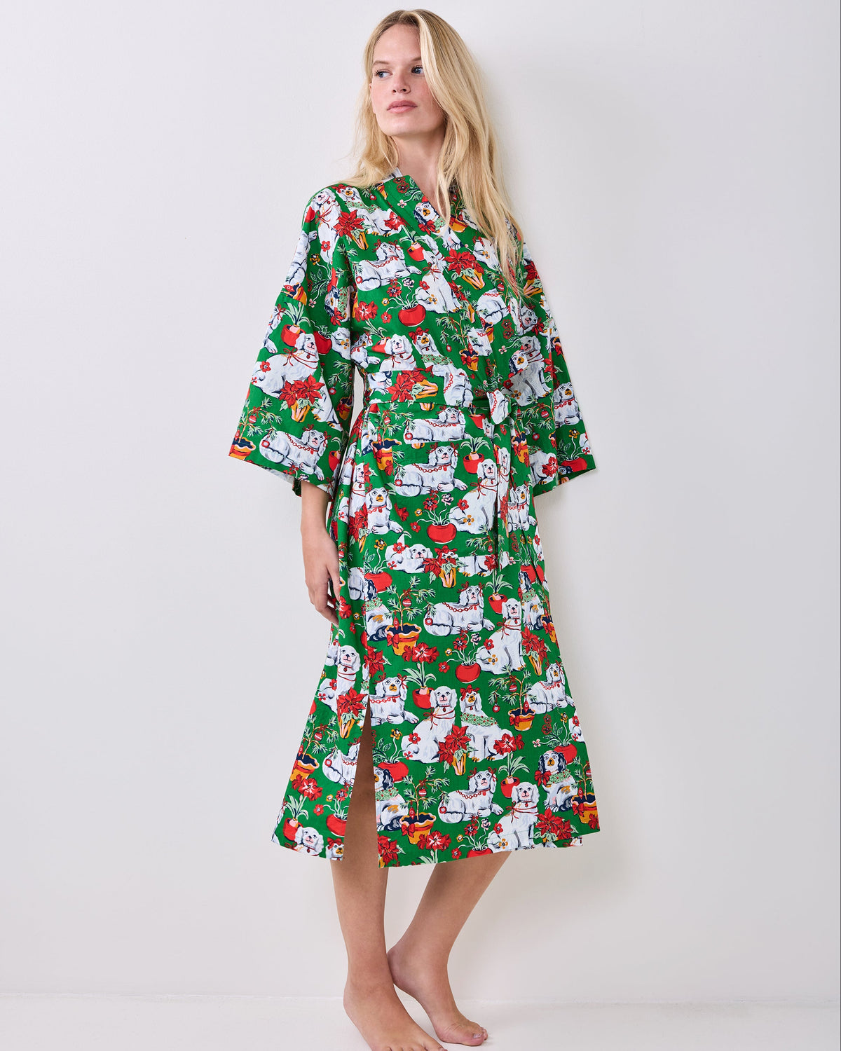 Good Dog Christmas - Long Robe - Evergreen