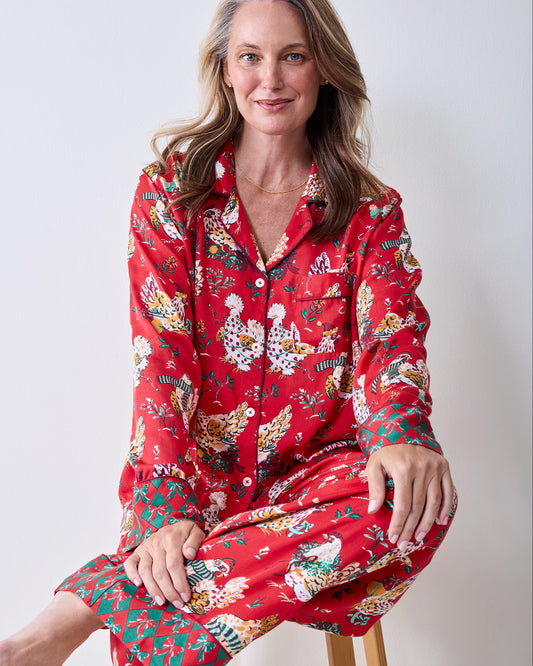 Holiday Hens - Eco Satin Soho Set - Red Stocking